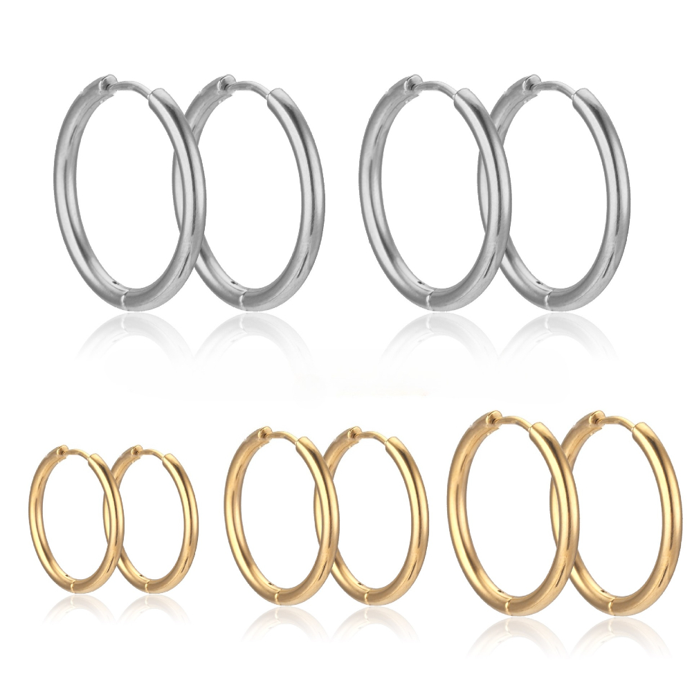 Jewelry Making Materials Wholesale - 8-20mm 다양한 직경의 골드 색상 스테인리스