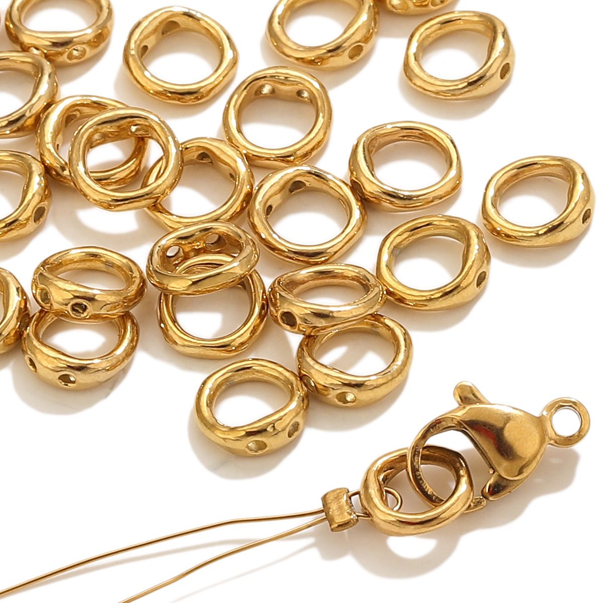 Jewelry Making Designs - 20개 스테인리스 스틸 클래스프 엔드 커넥터