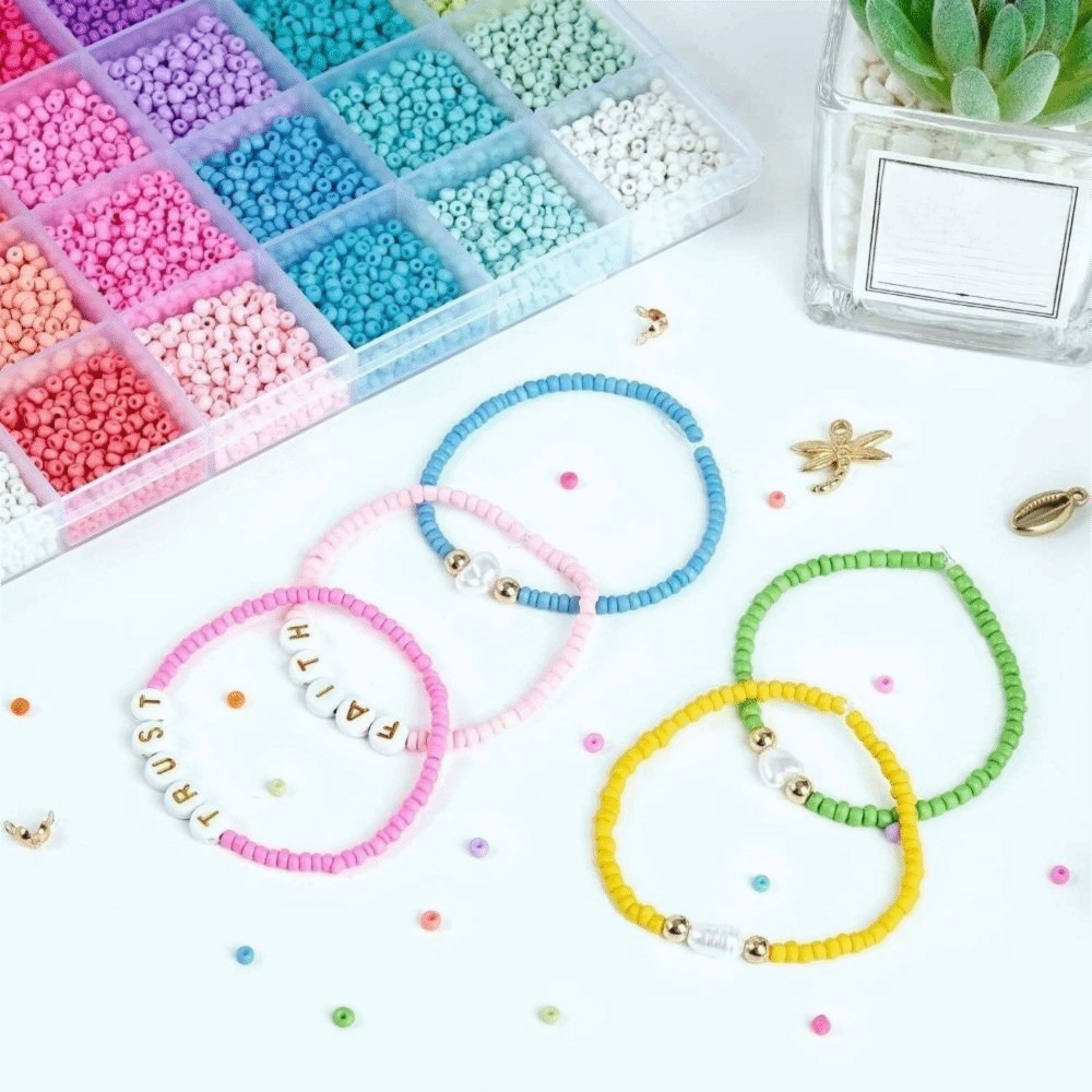 Jewelry Making Kits For Kids - 28+2 그리드형 보석 만들기 DIY 팔찌