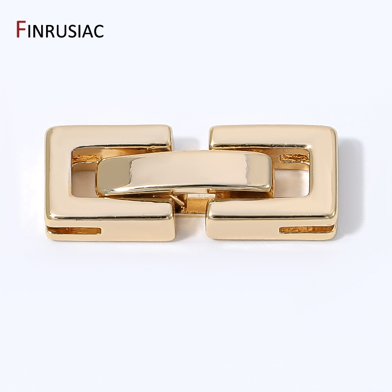 Jewelry Making Designs - 14K 금도금 직사각형 진주 클래스프 커넥터,