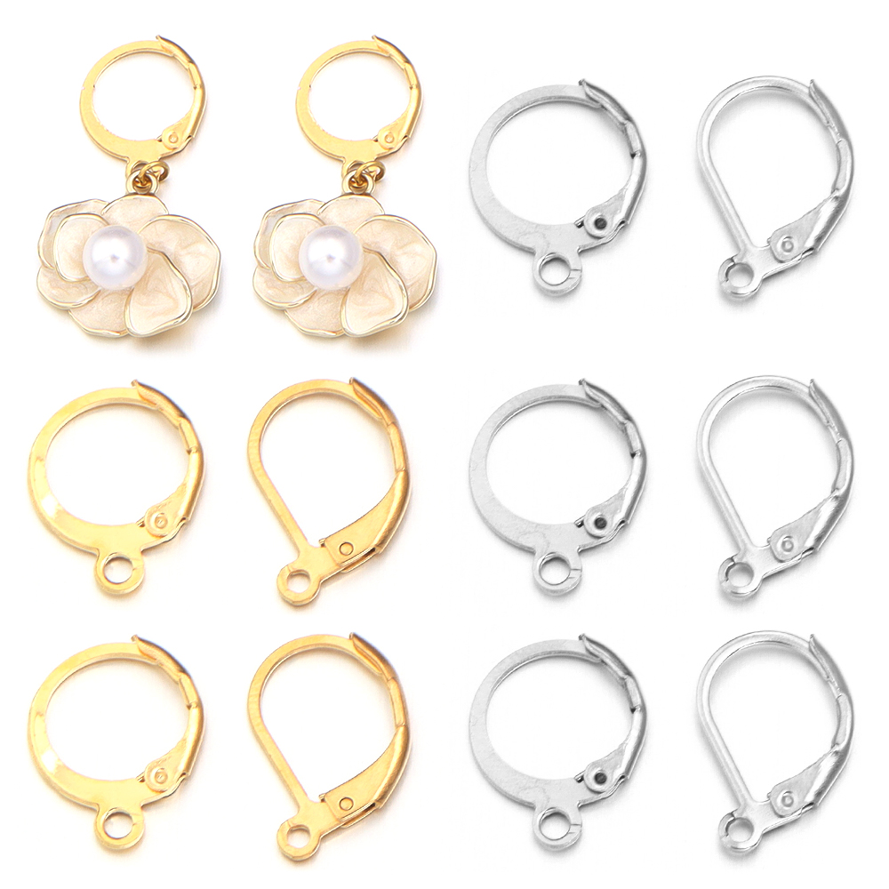 Jewelry Making Designs - 20 개/몫 스테인레스 스틸 귀고리 라운드