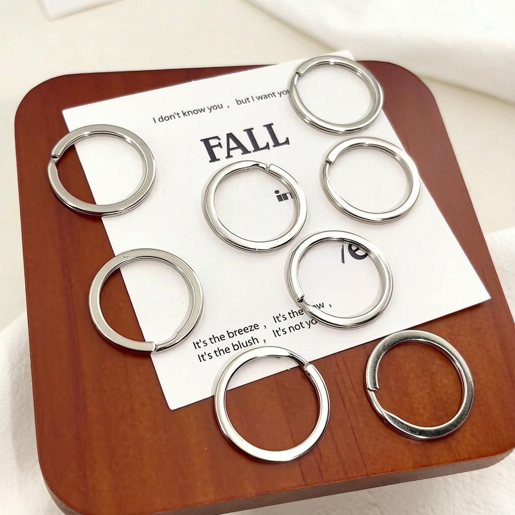 Jewelry Making Materials Wholesale - 10/20/100개 금속 키링 15-35mm 원형 플랫