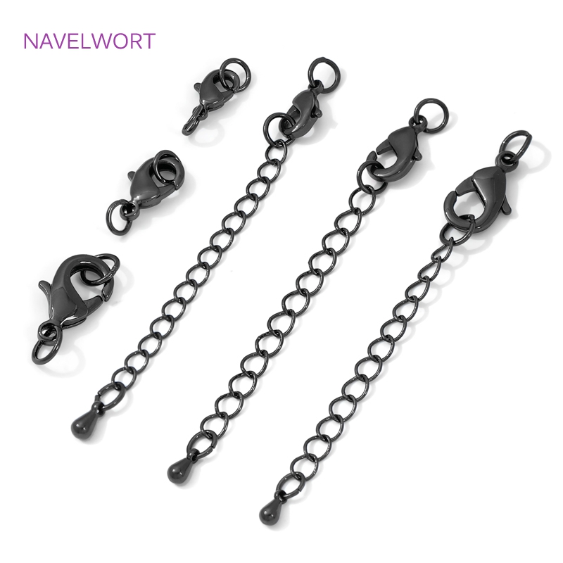 Jewelry Making Designs - 블랙 컬러 황동 랍스터 걸쇠 및