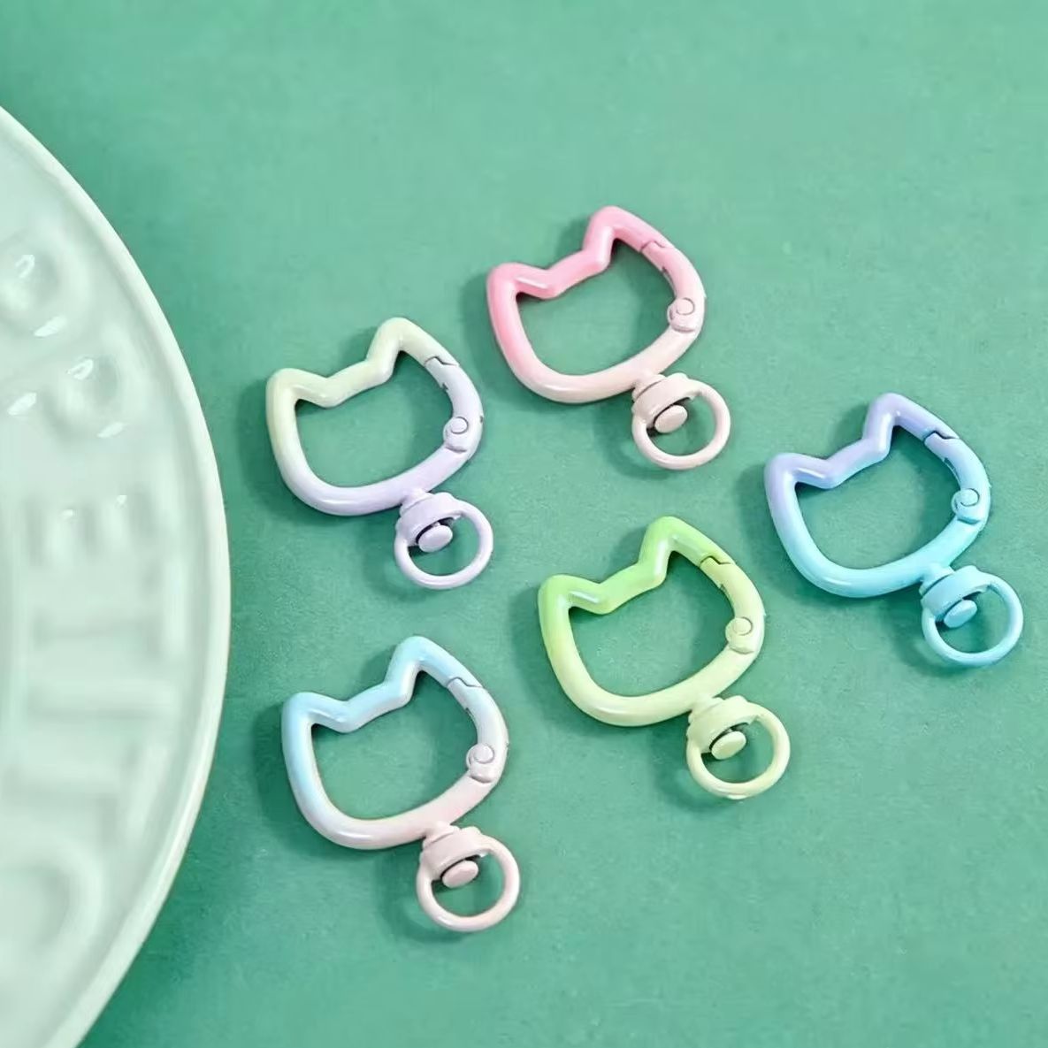 Jewelry Making Pins - 5-10PCS 그라디언트 귀여운 고양이 걸쇠 개방형