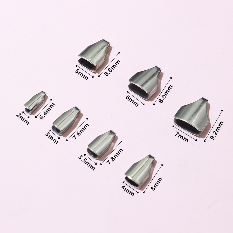 100pcs 스테인레스 스틸 2-7mm 플랫 코드 크림 - Jewelry Making Designs 리뷰 및 가격