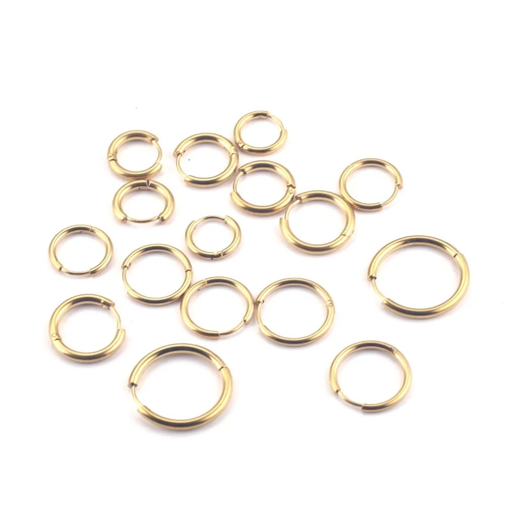 8-20mm 다양한 직경의 골드 색상 스테인리스 스틸  - Jewelry Making Materials Wholesale 리뷰 및 가격