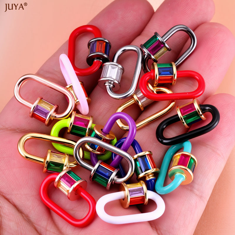 JUYA 레인보우 크리스탈 에나멜 스크류 카라비너 ​​ - Jewelry Making Pins 리뷰 및 가격