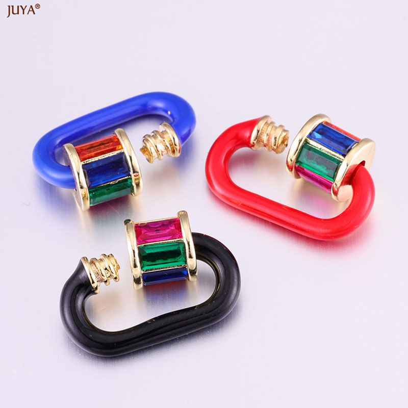 JUYA 레인보우 크리스탈 에나멜 스크류 카라비너 ​​ - Jewelry Making Pins 리뷰 및 가격