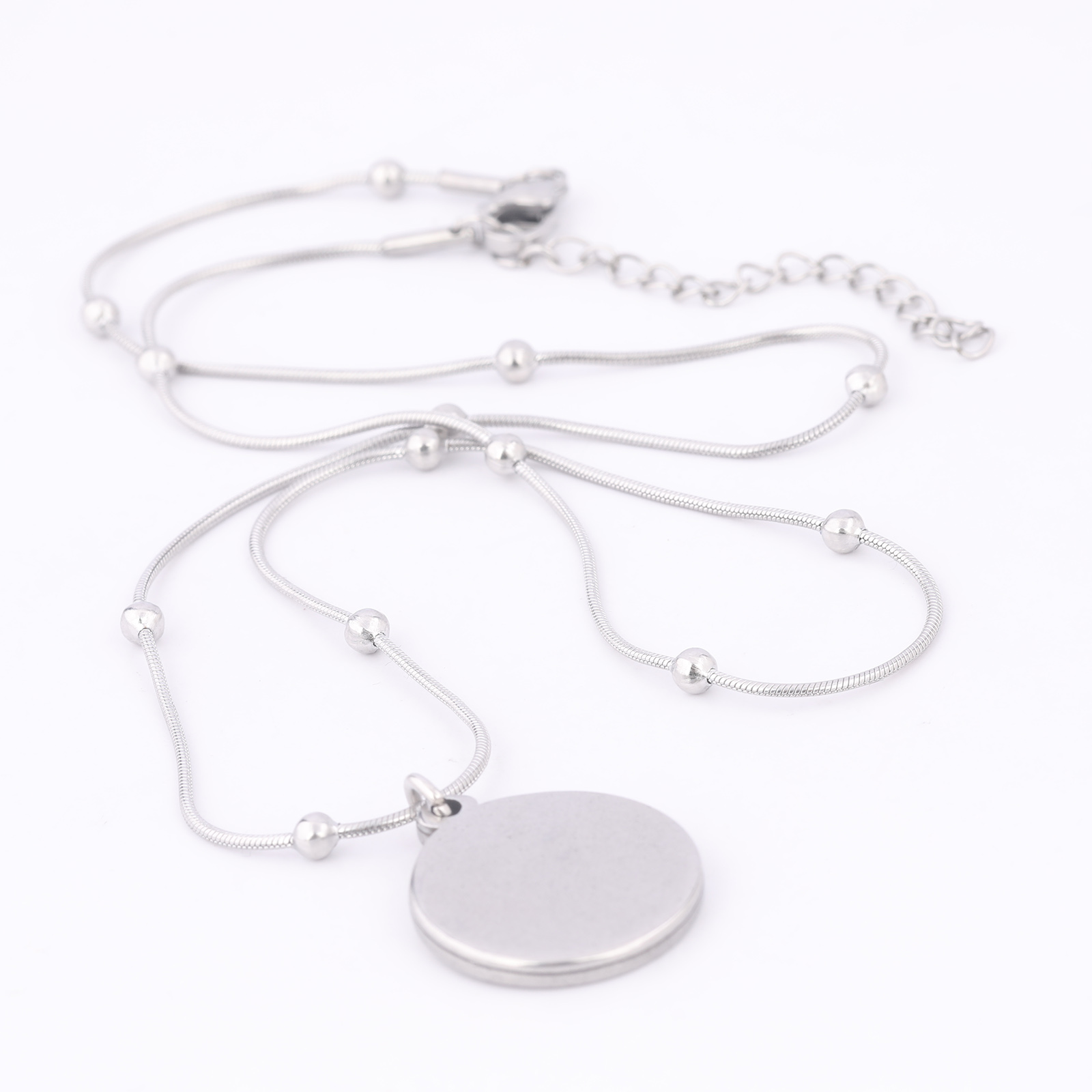 2개 스테인리스 스틸 볼 체인 목걸이 베젤 블랭크 15 - Pendant Blank Bezel 리뷰 및 가격
