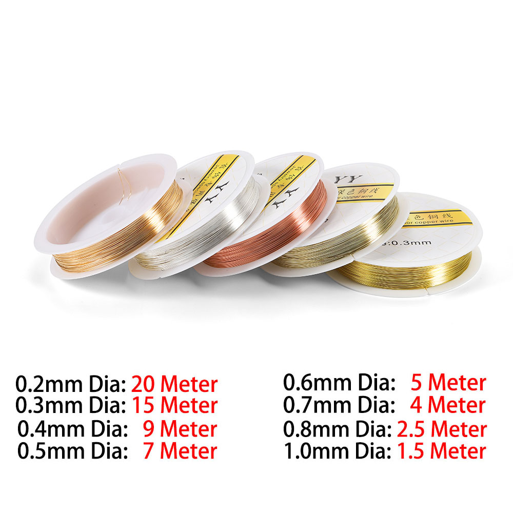 1 롤 골드 컬러 구리 와이어 0.2/0.3/0.4/0 - Jewelry Making Pliers Set 리뷰 및 가격