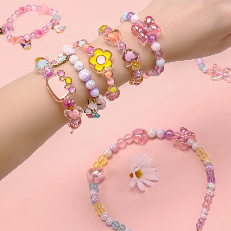 174개/박스 하트 아크릴 비즈 꽃 모양 원형 스페이서 - Jewelry Making Kits For Kids 리뷰 및 가격