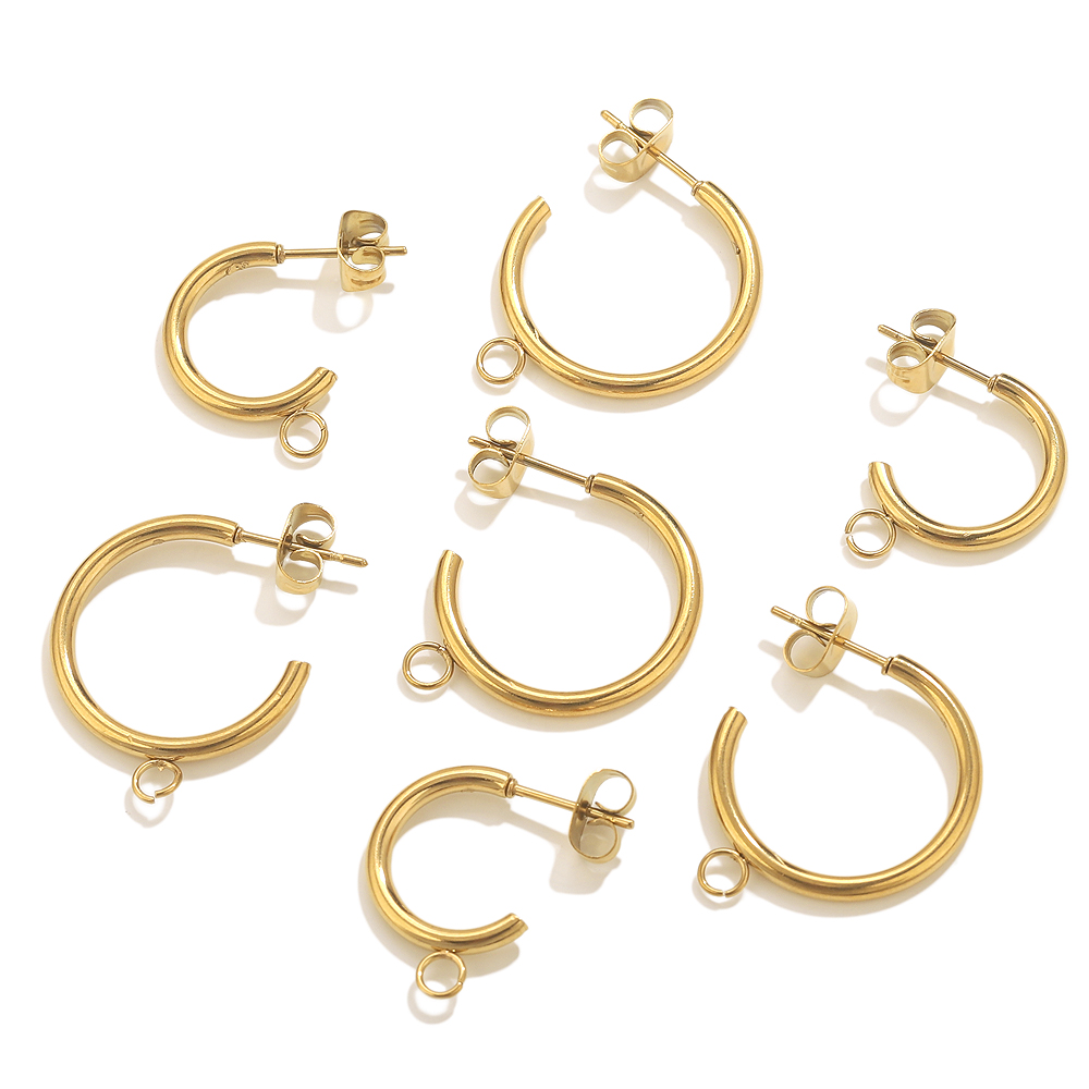 6pcs 스테인레스 스틸 C 자형 귀걸이 만들기 용품  - Jewelry Making Materials Wholesale 리뷰 및 가격