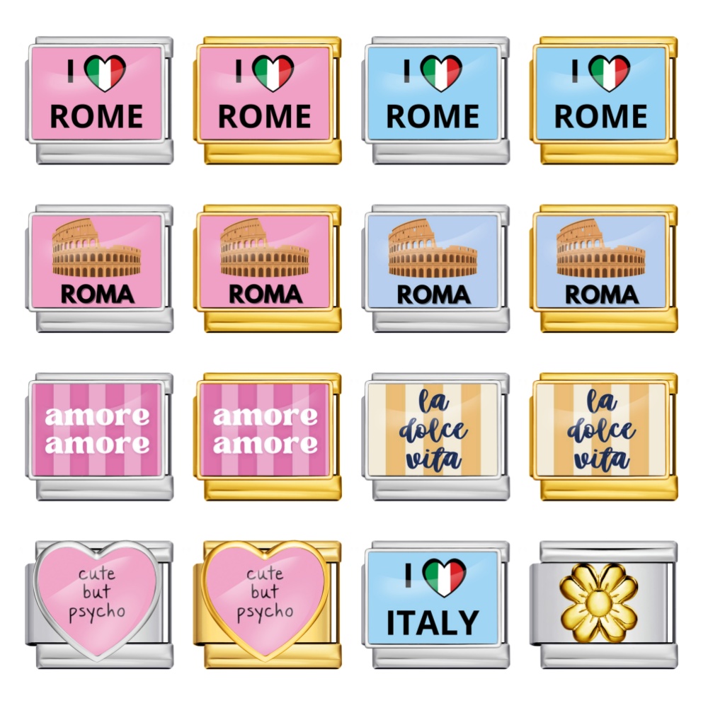 스테인리스 스틸 팔찌 사랑스러운 이탈리아 로마 테마 참 - Jewelry Making Rome 리뷰 및 가격