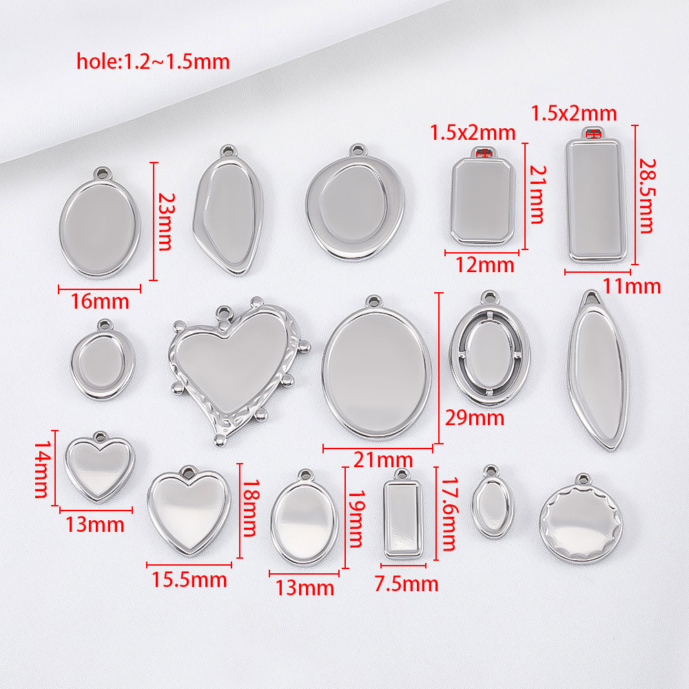 5개 스테인레스 스틸 기하학적 타원형 프레임 블랭크 베 - Pendant Blank Bezel 리뷰 및 가격