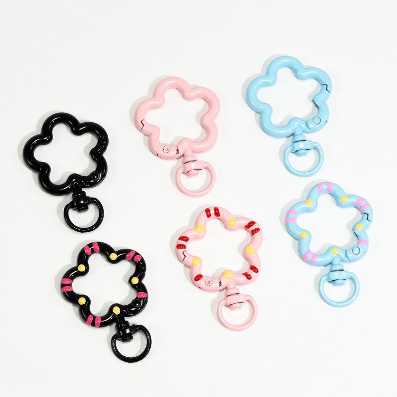 5pcs 꽃 금속 랍스터 클로 걸쇠 회전 매는 밧줄 트 - Jewelry Making Designs 리뷰 및 가격
