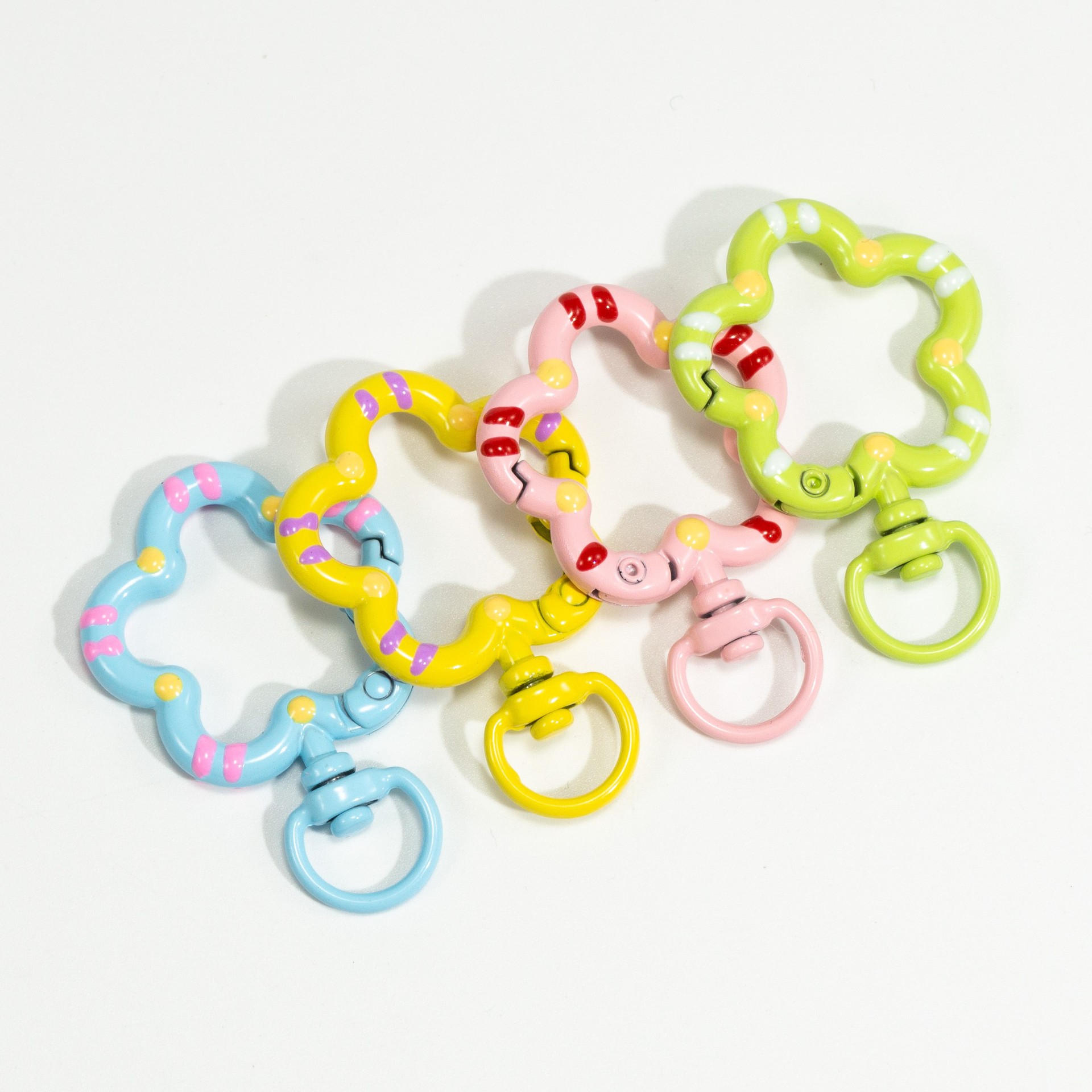 5pcs 꽃 금속 랍스터 클로 걸쇠 회전 매는 밧줄 트 - Jewelry Making Designs 리뷰 및 가격