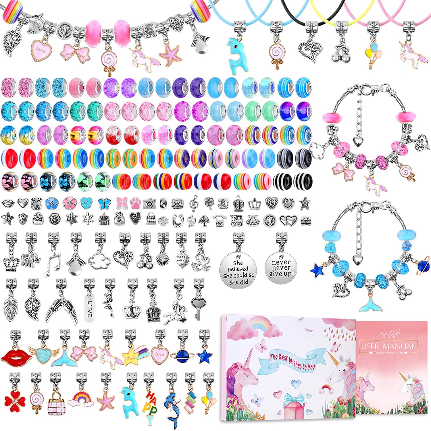 DIY 주얼리 만들기 용품, 유니콘 인어 공예, 매력  - Jewelry Making Kits For Kids 리뷰 및 가격