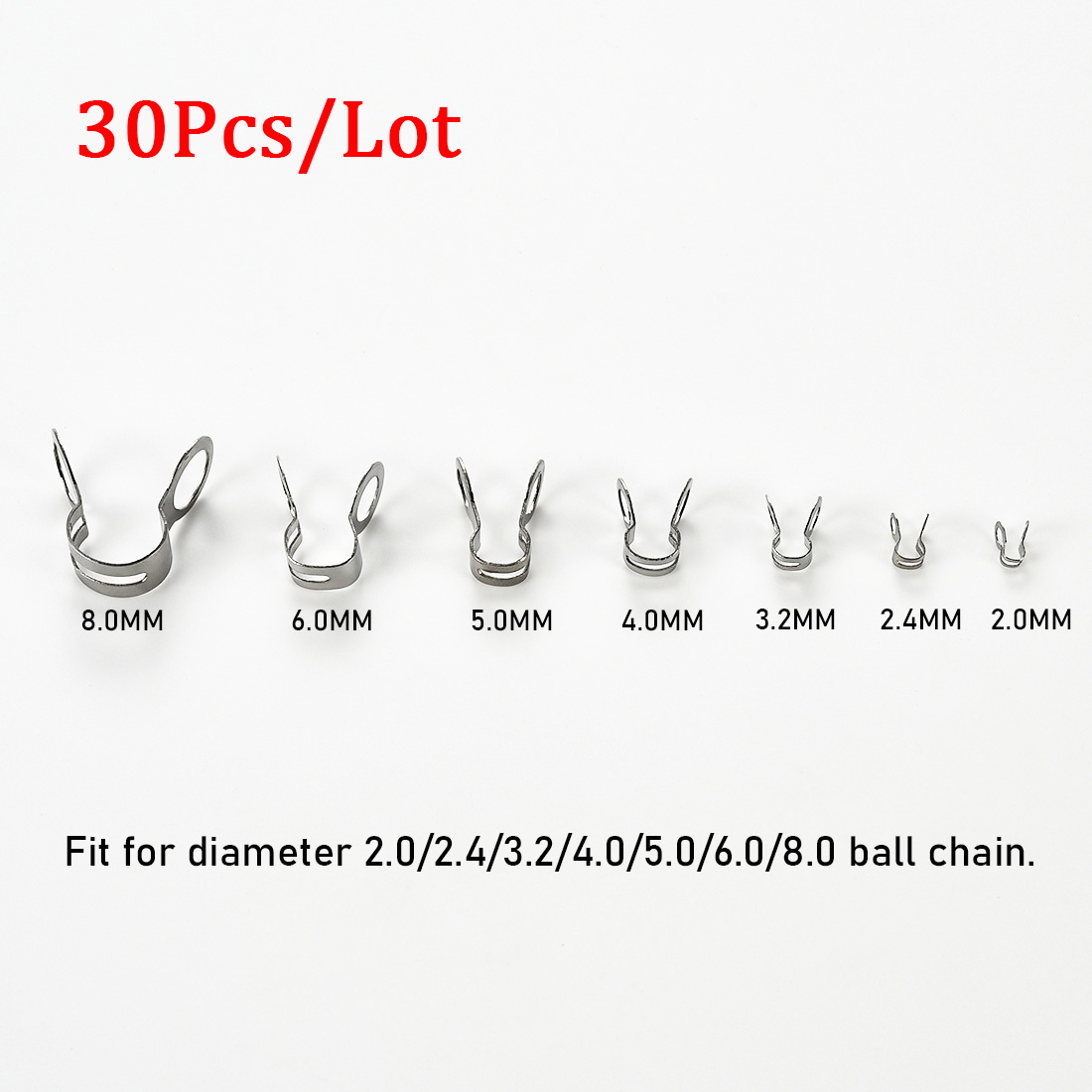 30Pcs 스테인레스 스틸 볼 체인 커넥터 걸쇠 2.0 - Jewelry Making Pins 리뷰 및 가격