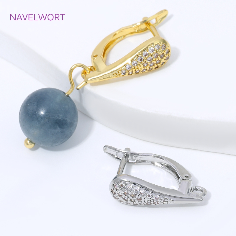 18K 금도금 부채꼴 꽃 귀걸이 고리, 황동 기본 고정 - Jewelry Making Designs 리뷰 및 가격