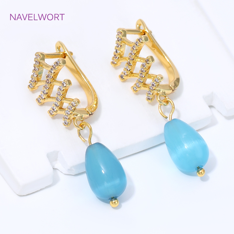 18K 금도금 부채꼴 꽃 귀걸이 고리, 황동 기본 고정 - Jewelry Making Designs 리뷰 및 가격