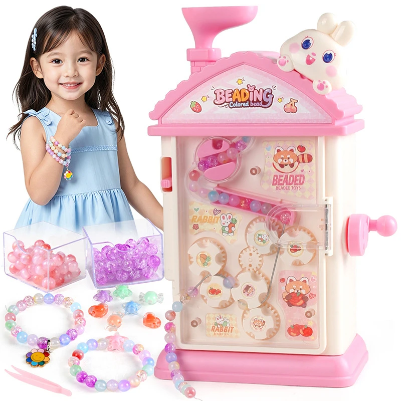어린이용 자동 구슬 꿰기 기계 장난감 세트, 다채로운  - Jewelry Making Kits For Kids 리뷰 및 가격