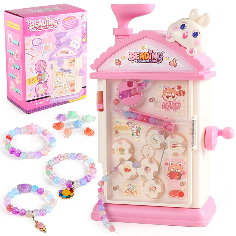 어린이용 자동 구슬 꿰기 기계 장난감 세트, 다채로운  - Jewelry Making Kits For Kids 리뷰 및 가격