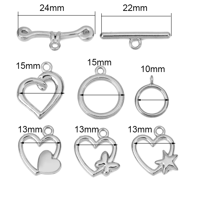 5세트 PVD 변색없는 스테인레스 스틸 OT 클래스프  - Jewelry Making Pins 리뷰 및 가격