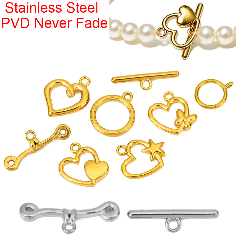 5세트 PVD 변색없는 스테인레스 스틸 OT 클래스프  - Jewelry Making Pins 리뷰 및 가격