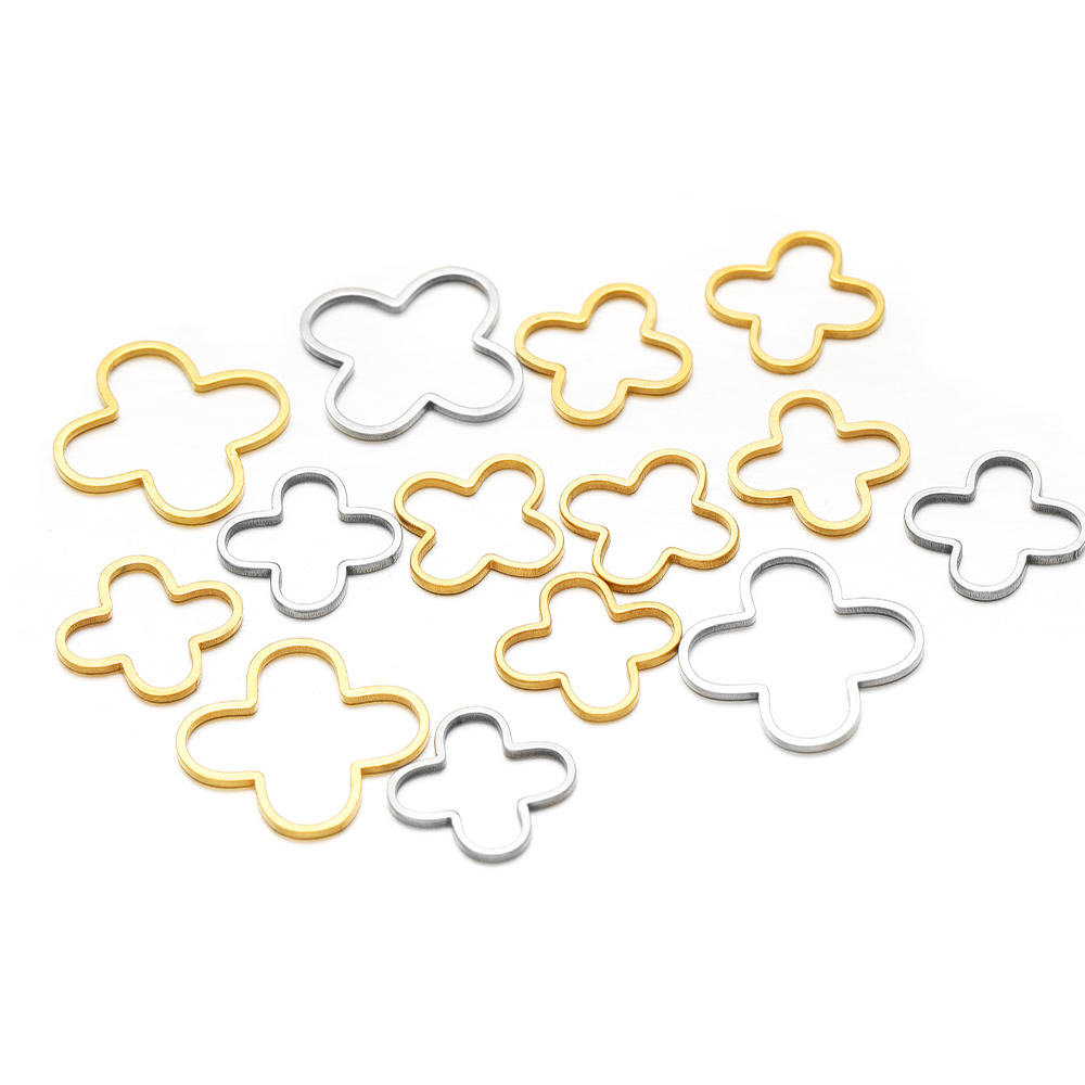 20/50pcs 네 잎 꽃 매력 DIY 수제 보석 결과 - Jewelry Making Materials Wholesale 리뷰 및 가격