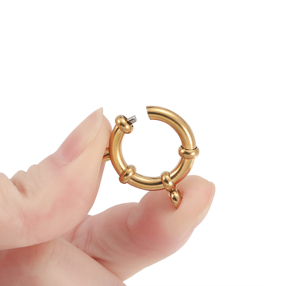 2개 스테인리스 스틸 원형 스프링 클래스프 훅 팔찌 쇄 - Jewelry Making Pins 리뷰 및 가격