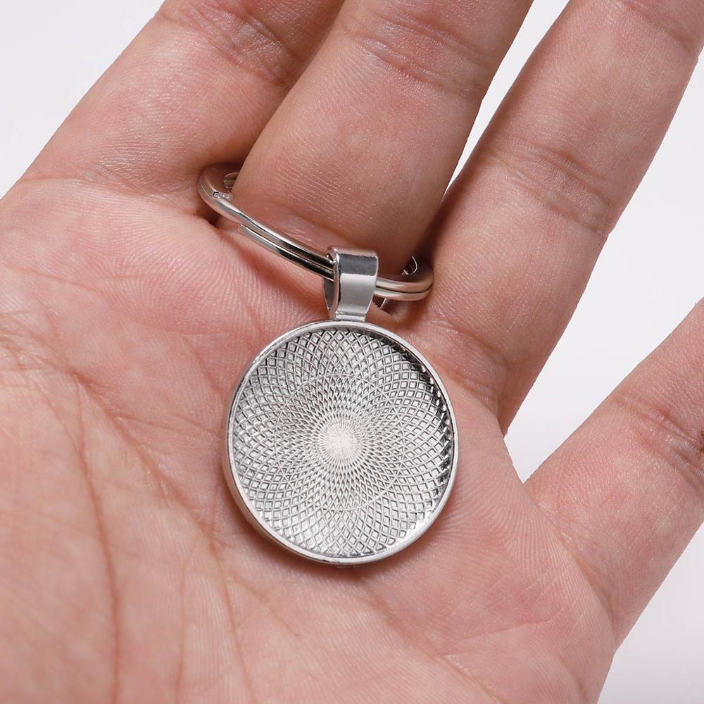 펜던트 베젤이있는 5 개/몫 25mm 키 체인 DIY  - Pendant Blank Bezel 리뷰 및 가격