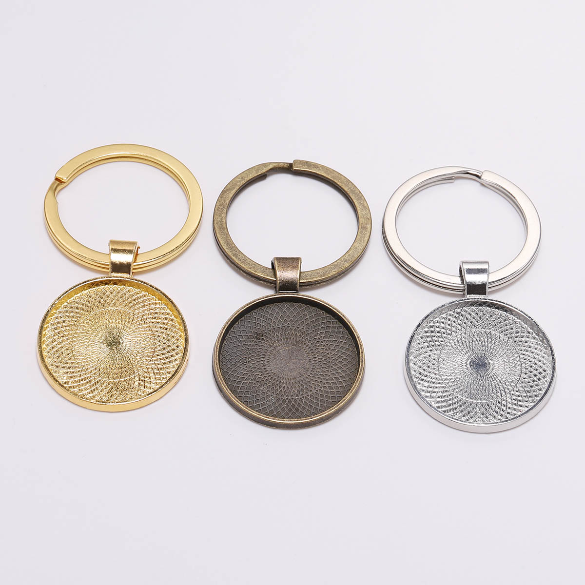 펜던트 베젤이있는 5 개/몫 25mm 키 체인 DIY  - Pendant Blank Bezel 리뷰 및 가격