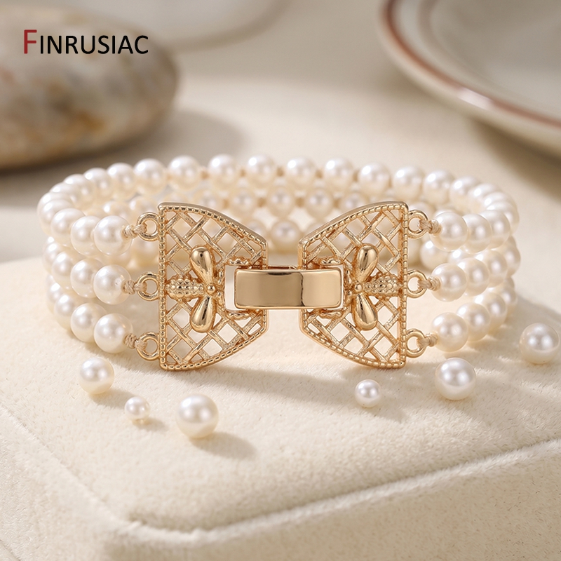 14K 금도금 황동 3열 진주 클래스프 커넥터 (쥬얼리 - Jewelry Making Designs 리뷰 및 가격