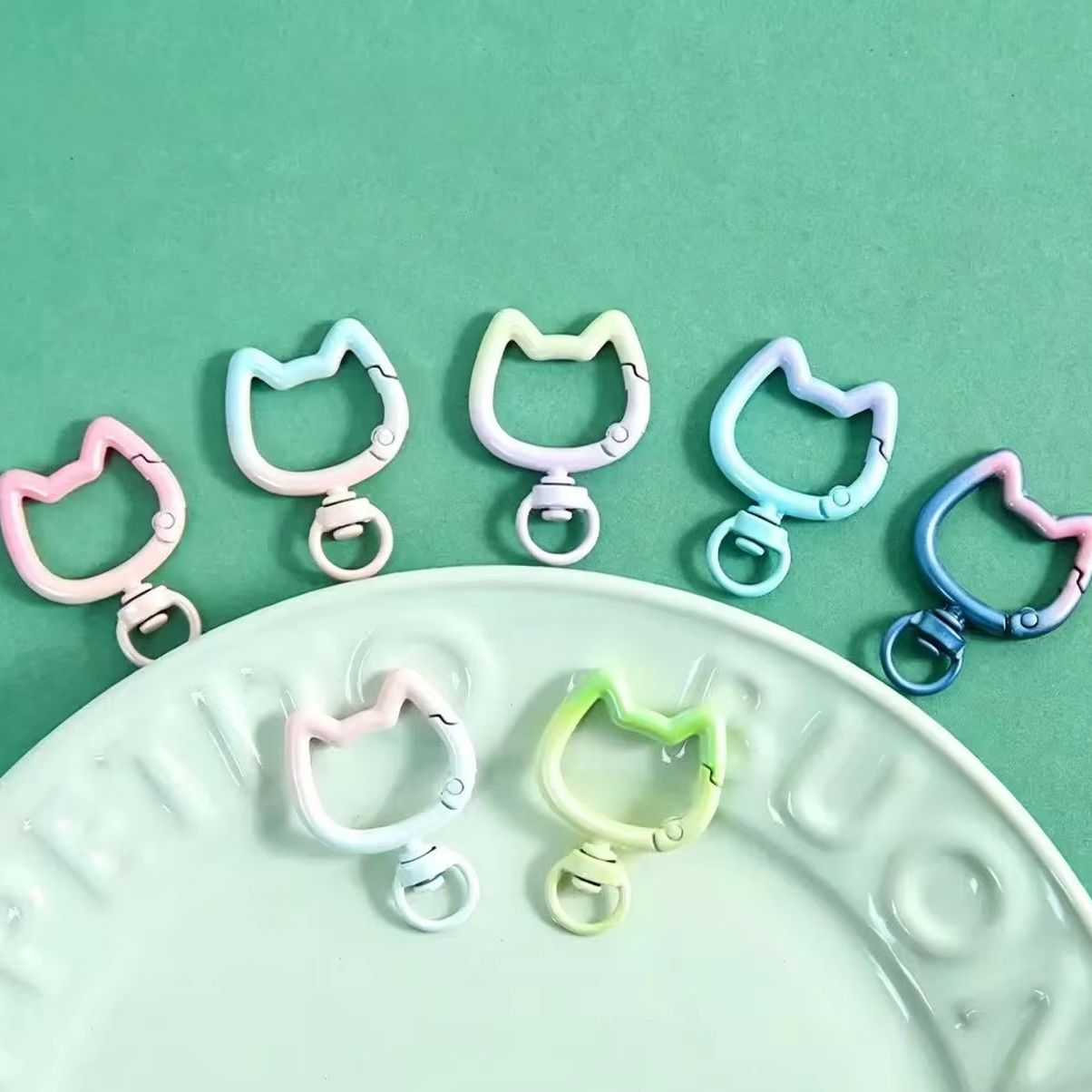 5-10PCS 그라디언트 귀여운 고양이 걸쇠 개방형 커 - Jewelry Making Pins 리뷰 및 가격